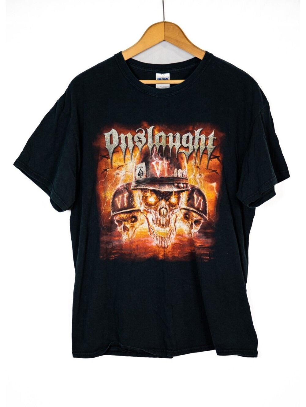 ONSLAUGHT Band For Fans Y2K Rock Concert Black Men's XL